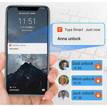 RAYKUBE Tuya Smart Fingerprint Padlock - Waterproof, USB Charging, Quick Unlock Sensor, P70/P55/PQ1 Models