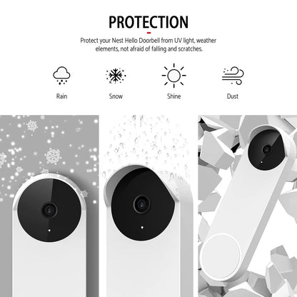 The Doorbell Protective Cover Is Suitable For Google Nest Doorbell (Battery) 2021 Doorbell Silicone Protective Case Waterproof