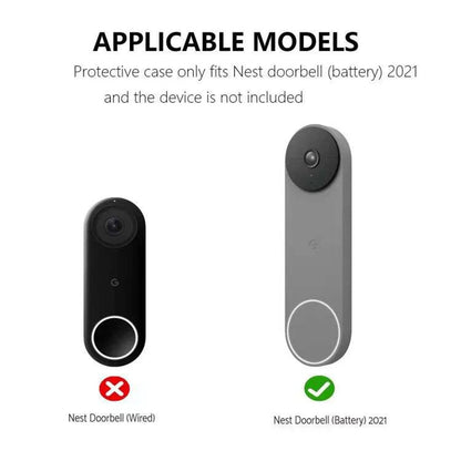 The Doorbell Protective Cover Is Suitable For Google Nest Doorbell (Battery) 2021 Doorbell Silicone Protective Case Waterproof