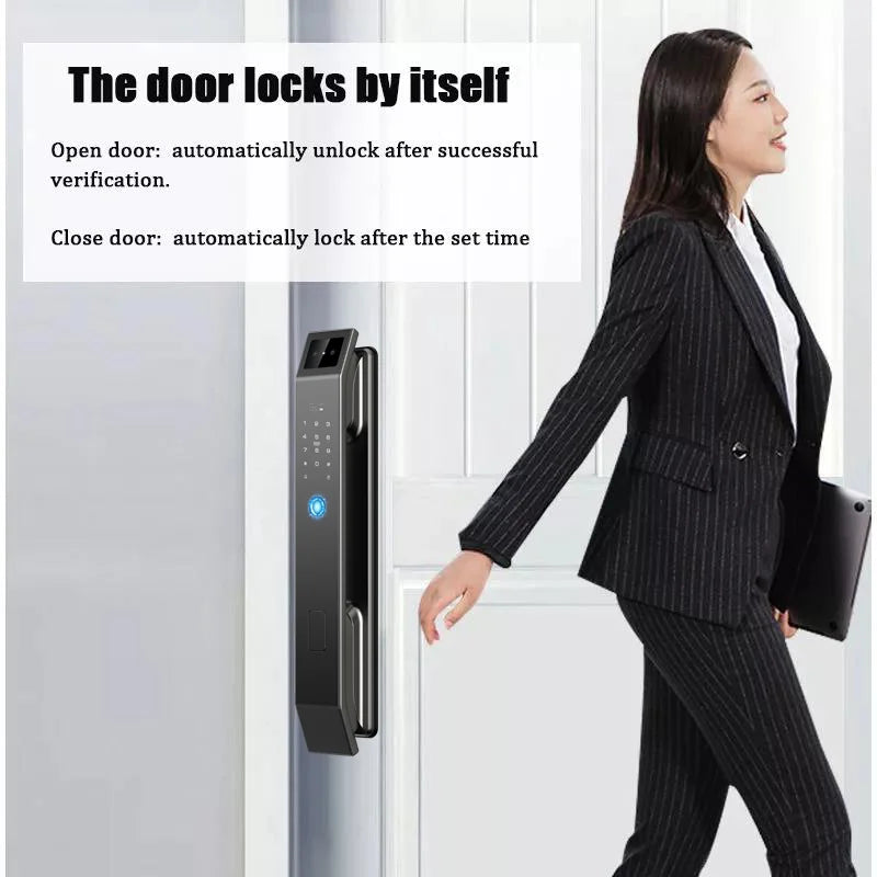 3D Face Recognition Smart Lock with Camera | Keyless Entry, Fingerprint, and Wi-Fi Unlock