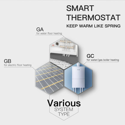 WiFi Smart Thermostat Temperature Controller for Water/Electric floor Heating Water/Gas Boiler Works with Alexa Google Home