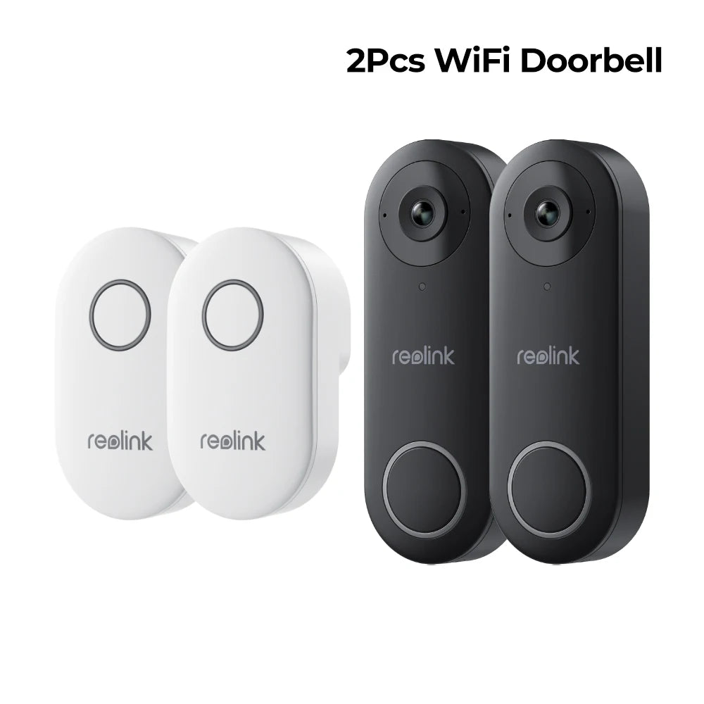 Reolink 2K+ Video Doorbell WiFi & PoE Smart Outdoor Home Video Intercom Human Detection Wired Door Bell with Chime Support Alexa