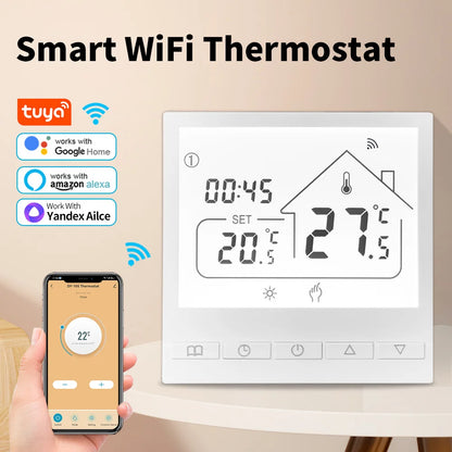 Smart Tuya WiFi Water/Electric Floor Heating Thermostat Water Gas Boiler Temperature Control Voice work with Alexa Google