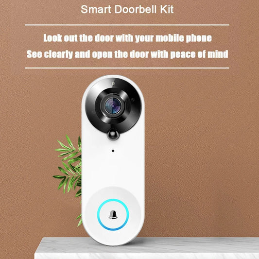 W3 Wireless WiFi Video Doorbell Camera Smart Door Viewer Peephole 1080P HD PIR Motion Detection Night Vision Visual Intercom