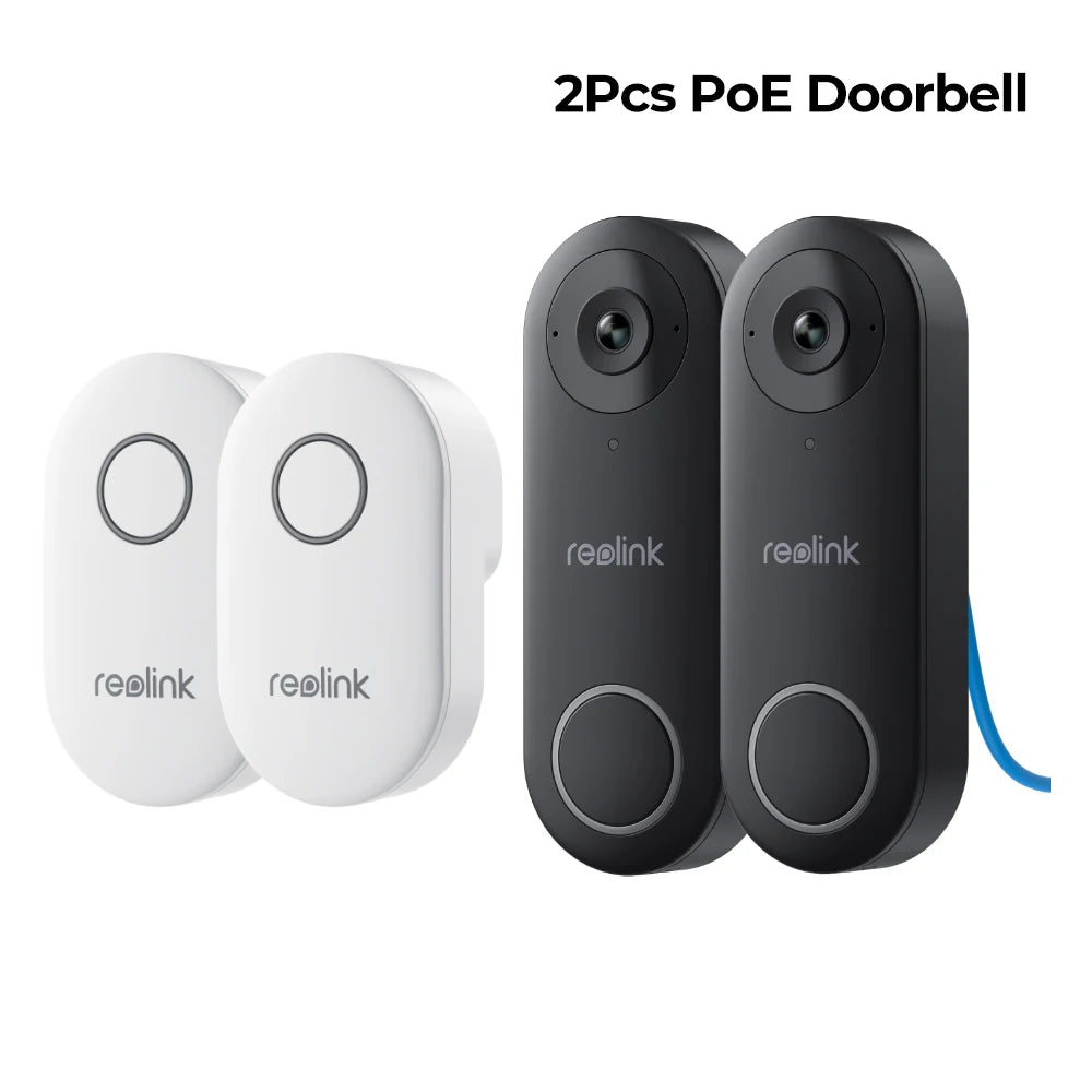 Reolink 2K+ Video Doorbell WiFi & PoE Smart Outdoor Home Video Intercom Human Detection Wired Door Bell with Chime Support Alexa